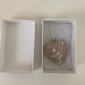 Pink Heart Rose Pendant